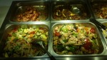 Buffet02, vorne links die Acht Schätze, 
daneben Gemüse mit Tofu - Wei´s Wok Asiatisches Grill Restaurant - Baden