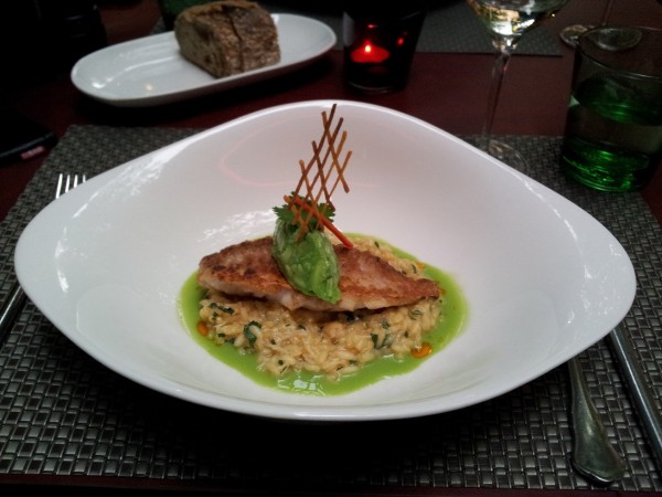 Filet von der Rotbarbe auf Risotto von Taschenkrebs und Avocado - Herberstein - Linz