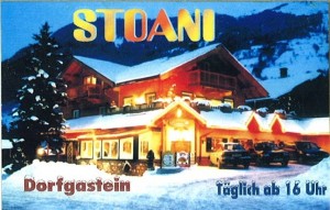 Visitenkarte
 - STOANI Cafe-Restaurant-Bar - Dorfgastein