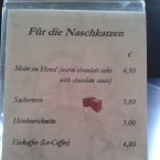 Mehlspeisenkarte - Café Milano - Wien