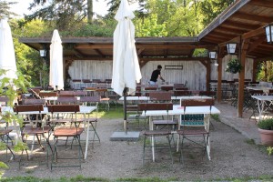 Sessel im Garten aus dem vorigen Jahrhundert - Gasthaus Lindwurm - Wien