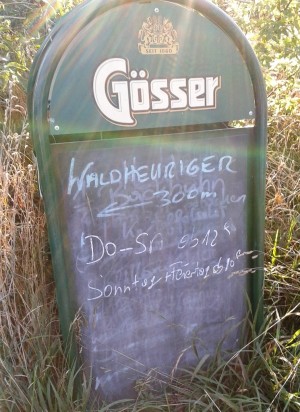 Woody&#039;s Waldheuriger - Hier geht&#039;s lang...