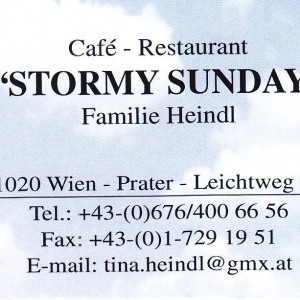 Stormy Sunday Visitenkarte - Stormy Sunday - Wien
