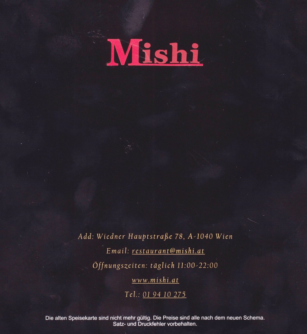Mishi - NEUE Speisekarte-Seite 11 - Mishi Asia Restaurant - Wien