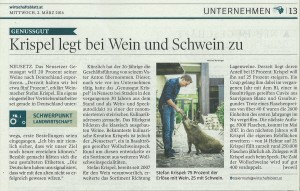 Wirtschaftsblatt 02.03.2016 - Buschenschank Krispel - Hof bei Straden