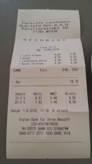 Landtmann's Parkcafé - Wien