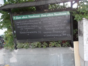 Tagesangebote - Wirtshaus Zum alten Nussbaum - Wien