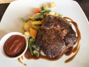 Ribeye Steak, Röstgemüse, BBQ Sauce - Herzog´s Bierbotschaft - Wundschuh