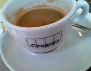 Gregors - Doppelter Espresso (EUR 3,60) - Gregors Konditorei - Wien