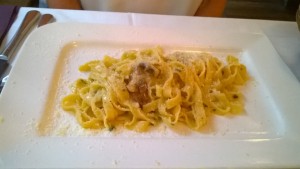 Tagliatelle mit Steinpilzen, .....ai Porcini, köstlich! - Osteria Dal Toscano - Wien