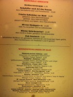 Speisekarte - Cafe-Restaurant Weimar - Wien