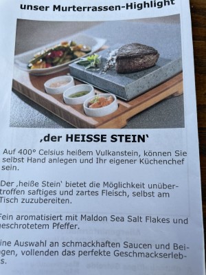 Steak auf den heissen Stein - Ankündigung - die WEINEREI im Baderhaus - Bruck an der Mur