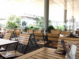 Gastterrasse - sehr chillig - Müller Bräu am Wienerberg - Wien