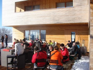 Die Terrasse ist auch im Winter heiß begehrt.