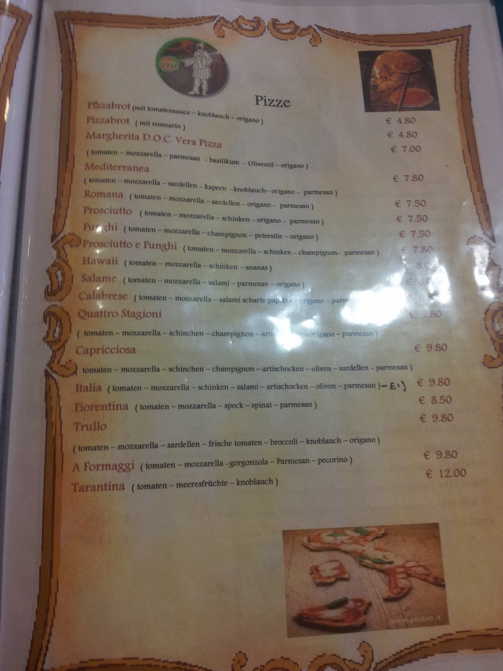 Pizzen, Teil 1. - Pizzeria Trattoria Italia - Lauterach