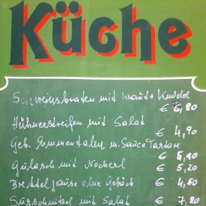 Fabigan Weinschenke Außenwerbung-Speisekarte - Fabigan Weinschenke - Wien