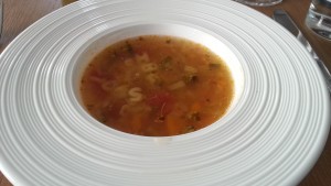 Gemüsesuppe vom Mittagsmenü