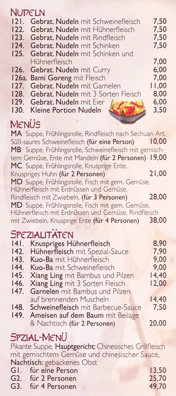 China Restaurant Schwechat Flyer Seite 5 - China Restaurant Schwechat - Schwechat