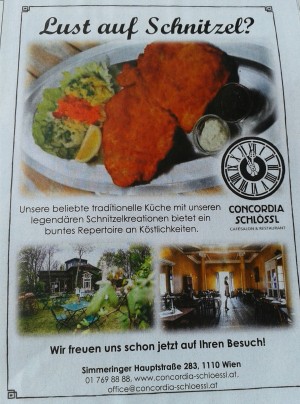 Werbeflyer - Concordia Schlössl - Wien