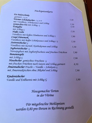 Speisekarte - Bergerbauer - Kapfenberg
