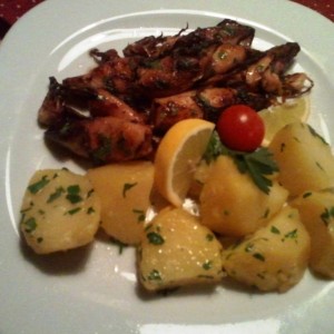 Calamari alla Griglia mit Kartoffeln - Fontana Di Trevi - Graz