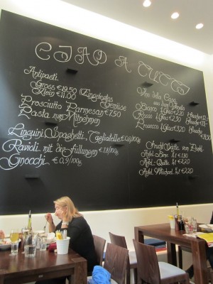 an der Tafel steht's geschrieben - Pasta... e Basta - Wien