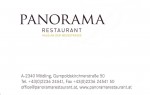 Panoramarestaurant 'Haus an der Weinstraße' - Visitenkarte - Panorama Restaurant an der Weinstraße - Mödling
