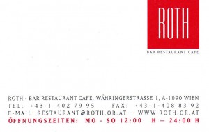 Roth Visitenkarte - Roth - Wien