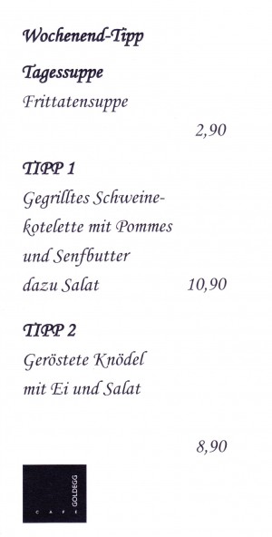 Goldegg - Wochenend-Tipp - Cafe Goldegg - Wien