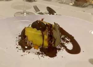 Maroni-Dessert mit Sanddorn