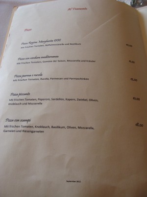 Heiße fünf Pizze. - Ristorante Al Tramonto - Lochau