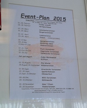 Event Plan 2015 - Kurparkdiele Oberlaa - Wien