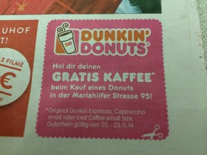 Rätsel gelöst ;-) - Dunkin' Donuts - Wien