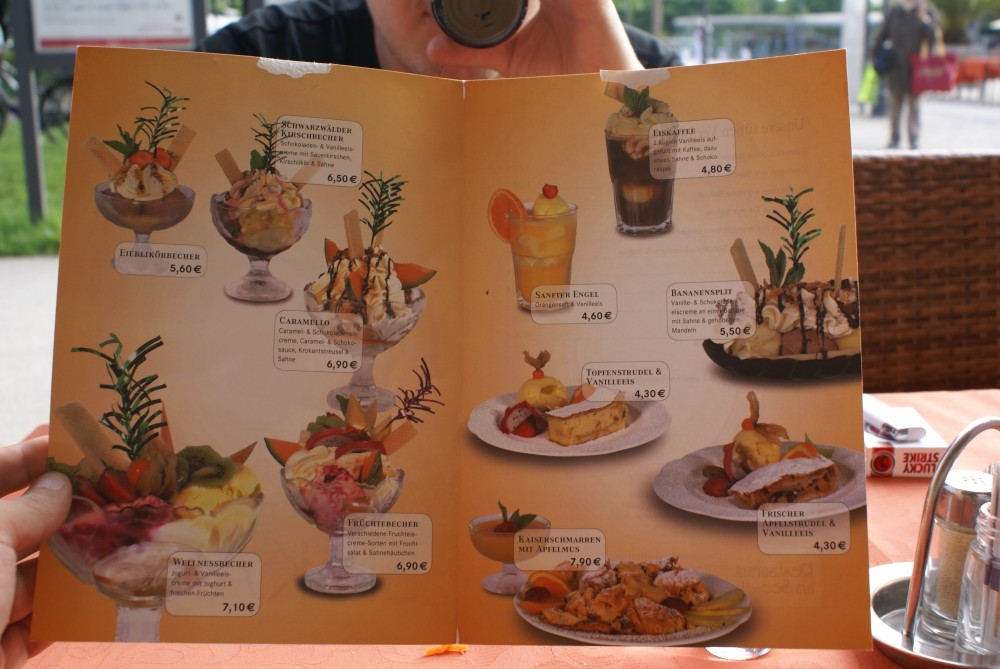 Dessertkarte. - Hafenrestaurant - Bregenz