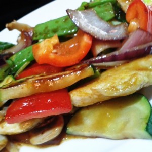 Klee Wok - Teppanyaki (Curry-Huhn, viel Gemüse und Mango-Sauce) - Asia Restaurant Klee Wok - Wien