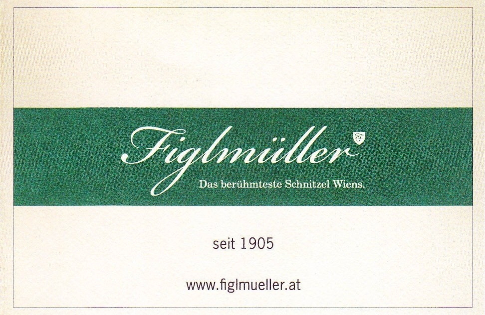 Figlmüller Visitenkarte Seite 01 - Figlmüller - Wollzeile - Wien