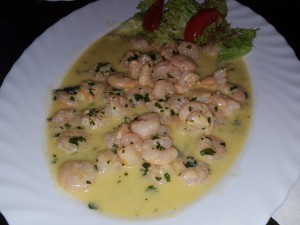 Shrimps in Knoblauch