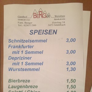 Gasthaus Berger - Zemling Mühlbach Hohenwarth
