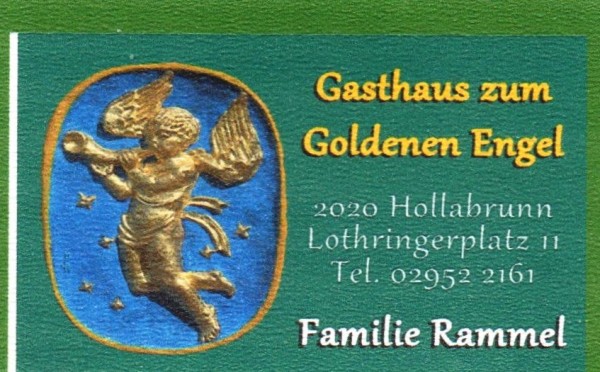 Gasthaus Rammel Hollabrunn - Visitenkarte-01 - Gasthaus Rammel - Zum Goldenen Engel - Hollabrunn