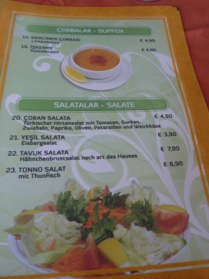 15. - 23. Suppen & Salate. - Krone von Istanbul - Lauterach