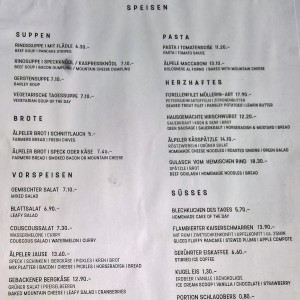 "Futter" - Gasthaus Älpele - Lech