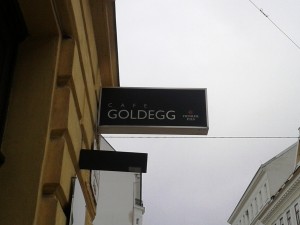 Cafe Goldegg Lokalaußenreklame - Cafe Goldegg - Wien