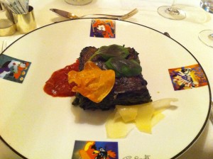 Spinatlasagne mit Tomatensauce und Parmesanspänen - Grüner Baum - Bad Gastein