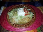 "Enchiladas verdes" (mit Huhn) - Taqueria Los Mexikas - Wien