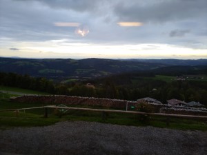 Ausblick Richtung Unternberg - Gasthof Pension Orthof - St.Corona am Wechsel
