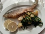 Kalkalpensaibling mit Mangoldkartoffeln