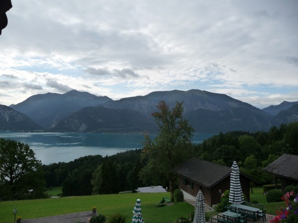 Ausblick von der Terrasse - Druckerhof - Unterach am Attersee