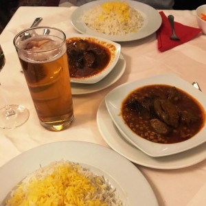 Restaurant Caspian - Gehymeh Bademdjan mit Safranreis (€ 12,50) - Caspian - Wien