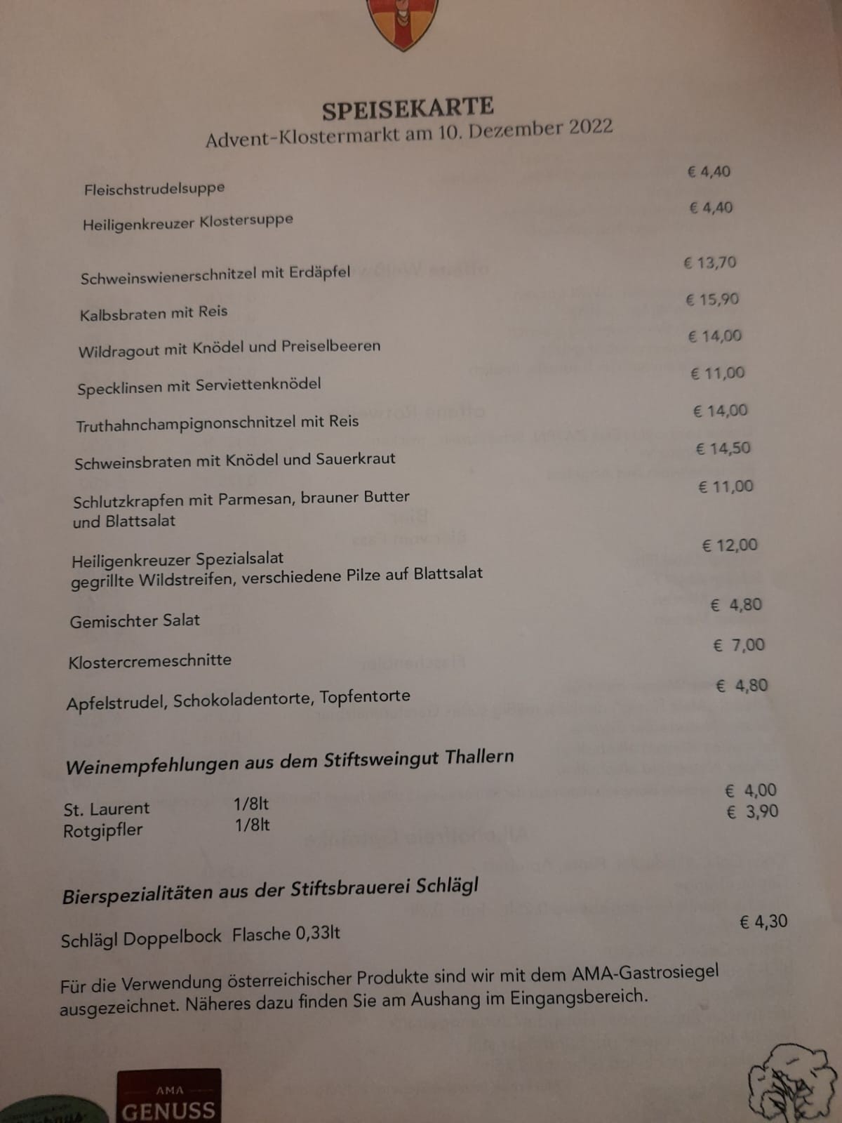 Klostergasthof des Stiftes Heiligenkreuz - Heiligenkreuz