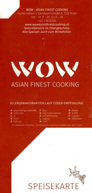 Asia-Restaurant WOW - Speisekarte Flyer-01 - WOW - Wien